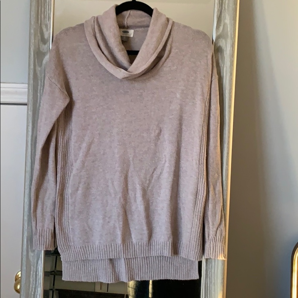 Loose collard sweater